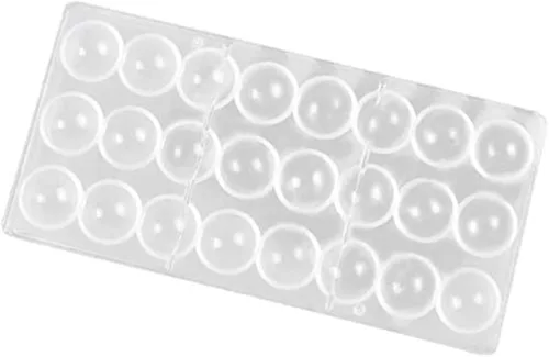 Miniatura 7 de Molde para hacer dulces, molde de policarbonato transparente para chocolate, molde para gelatina, bandeja de 21 piezas (molde de caramelo de fútbol)