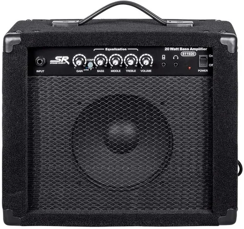 Miniatura 3 de Monoprice Amplificador combinado de graves 1x8 de 20 vatios, ecualizador de 3 bandas, salida de auriculares