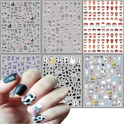 Miniatura 9 de Grandes calcomanías de mariposas para uñas, calcomanías de mariposas grandes 3D para uñas, calcomanías autoadhesivas de diseños de mariposas