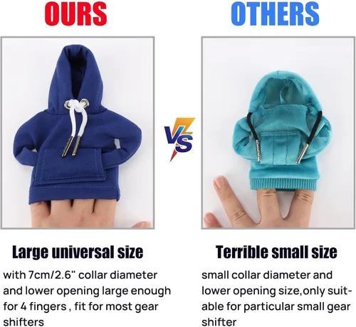 Miniatura 2 de PSLER Sudadera con capucha elegante y linda para coche, pomo de palanca de cambios, cubierta de pomo de palanca de cambios, sudadera con capucha