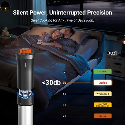 Miniatura 8 de INKBIRD Wifi Sous Vide Cocina, Máquina Sous Vide de 1000W, Circulador de Inmersión con Control Remoto con Aplicación, Recetas, Temporizador, Alarma