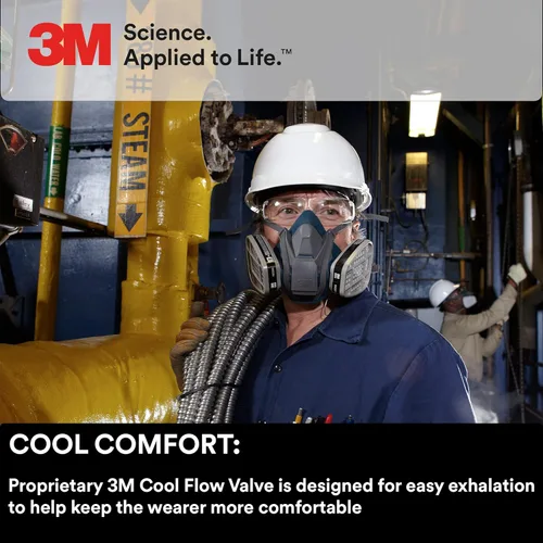 Miniatura 7 de 3M Respirador reutilizable de media cara con cierre rápido Rugged Comfort