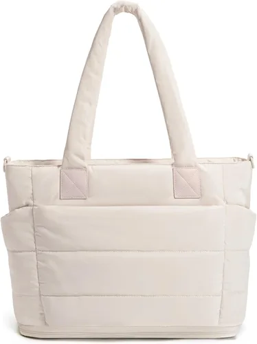 Miniatura 20 de Bolso de mano acolchado para mujer, bolso grande de enfermera, bolso de hombro con cremallera para trabajo y viajes