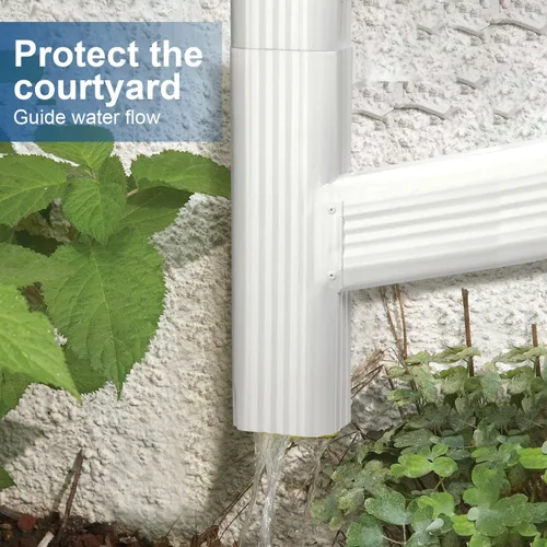 Miniatura 3 de VYH Canal Downspout Y Conector 2x3 Estándar Izquierdo Alto Brillo Blanco