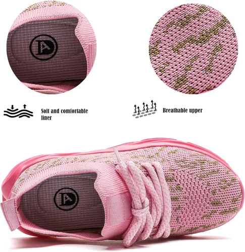 Miniatura 3 de DADAWEN Tenis deportivos para niños y niñas, ligeros, transpirables, para correr, para niños pequeños, niños grandes