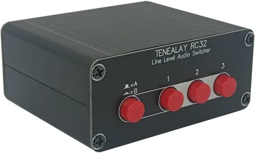 Miniatura 4 de 3 en 2 de salida RCA interruptor de audio estéreo selector divisor de la fuente de señal de entrada - RC32