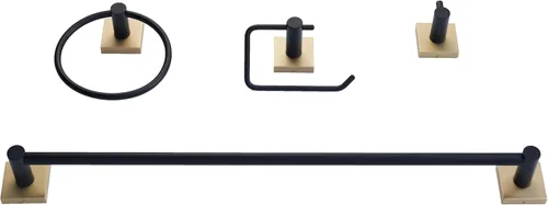 Miniatura 6 de SENTO VINTO - Juego de accesorios de baño, juego de accesorios de baño de metal resistente para montaje en pared, incluye gancho para bata, soporte