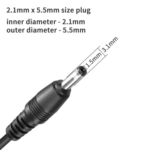 Miniatura 3 de YACSEJAO 2 cables divisor en Y de 12 V CC de 1 pie de CC de 0.138 in x 0.053 in, 1 cable adaptador macho a 2 hembras para cámara de seguridad CCTV