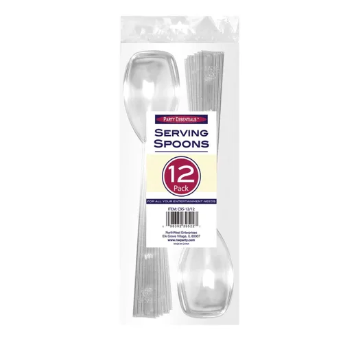 Miniatura 2 de Party Essentials C9S-12/12 Cuchara de servir de plástico, 9-1/2" de longitud, transparente (caja de 144)