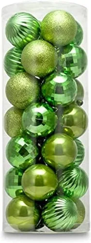 Miniatura 11 de Adornos de bola de Navidad de tamaño pequeño de 28 piezas irrompibles en 4 acabados clásicos para decoración del árbol de Navidad