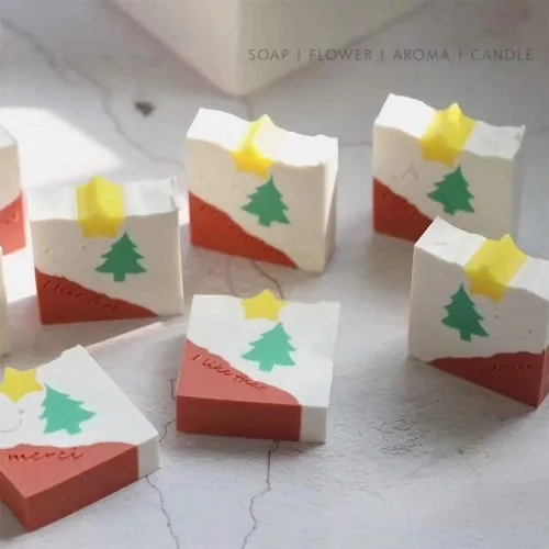 Miniatura 7 de Molde de silicona de tubo largo para árbol de Navidad 3D, columna de árbol de pino, molde de caramelo de chocolate, molde de vela hecho a mano