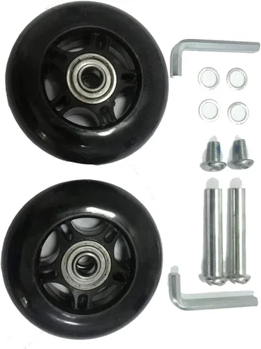 Miniatura 2 de GSHFIGHTING - Juego de 2 ruedas de goma negra para maleta, ruedas de repuesto de 2.953 in x 0.945 in/2.95 pulgadas x 0.94 pulgadas, ruedas de patín