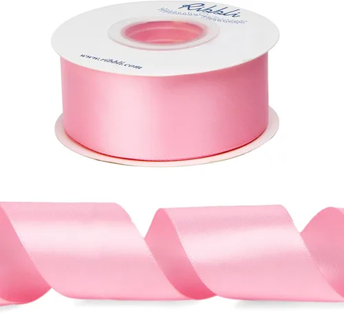 Miniatura 323 de Ribbli - Cinta de satén de doble cara dorada, 1/2 pulgada x 25 yardas, uso para ramo de lazos de manualidades, envoltura de regalos, decoración