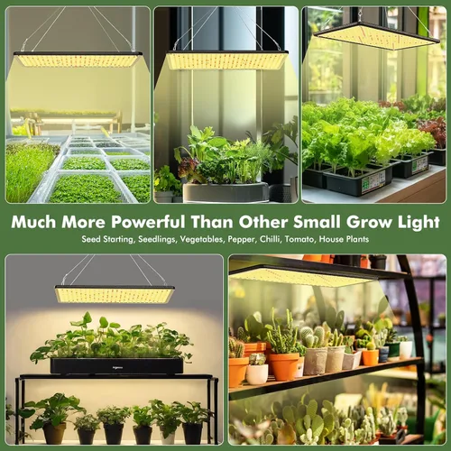 Miniatura 7 de Luz LED de crecimiento de espectro completo para plantas de interior con UV e IR, luz solar simulando plantas colgantes para plantas de semillero