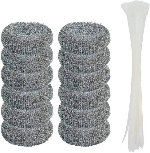 Wobe - Paquete de 12 trampas de pelusa para lavadora con 12 bridas de nailon, malla para lavandería, fregadero, manguera de drenaje, filtro de