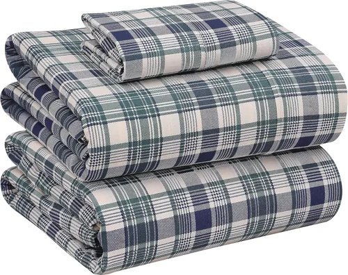 Miniatura 136 de RUVANTI Juego de sábanas divididas tamaño King de 100 % algodón para cama ajustable, 5 piezas, ropa de cama de tejido de percal suave y Guisante