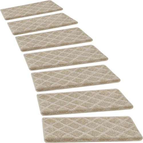 Miniatura 22 de PURE ERA Bullnose - Juego de peldaños de alfombra para escaleras, sin cinta, antideslizante, protectores de escaleras para interiores, alfombras