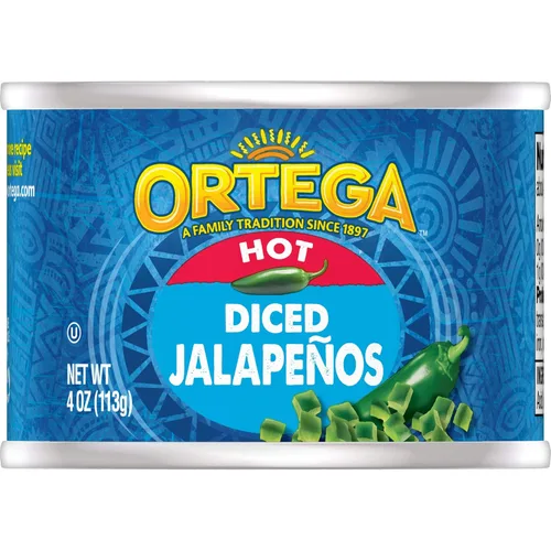 Miniatura 14 de Ortega Chiles verdes en cubitos, calientes, 4 onzas (paquete de 24)