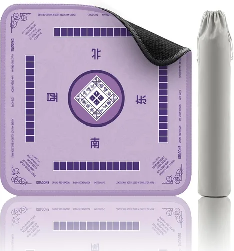 Miniatura 11 de 2F22E Alfombrilla de Mahjong, alfombrilla antideslizante de reducción de ruido para mesa, alfombrilla de Mahjong de 32.4 * 32.4 pulgadas para póker