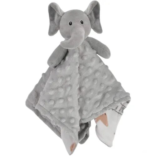 BORITAR Manta de seguridad para bebé de elefante, suave manta de punto minky con bonito patrón de animales, manta de peluche para recién nacido,