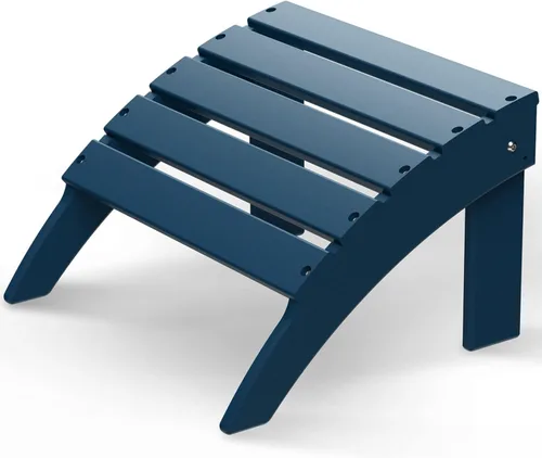 Miniatura 11 de GREENVINES Adirondack-Ottoman Plástico HDPE Reposapiés para exteriores Todo tipo de clima Reposapiés Taburete para pies Negro para Agua