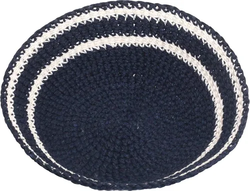Miniatura 4 de Gorro de punto Kippah Yarmulke de 7.5in, para hombre o niño