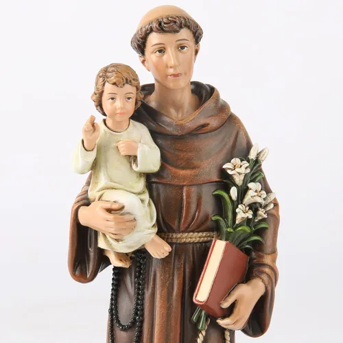 Miniatura 2 de Estatua católica de San Antonio de BC, figura bendita, regalo religioso para papá, decoración inspiradora para el hogar, 6 pulgadas de alto, Realista