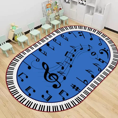 Miniatura 13 de ABC & 123 - Alfombra de aprendizaje para niños de 5 x 7 pies, alfombra de reconocimiento de color y números, alfombrilla educativa antideslizante