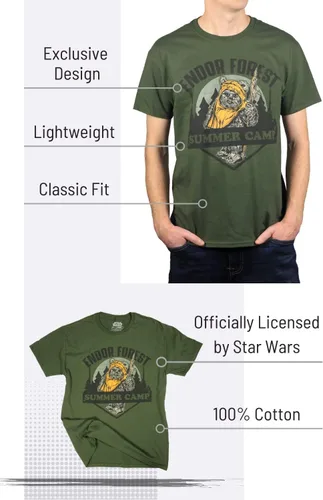 Miniatura 3 de STAR WARS Endor Forest Summer Camp Ewok - Camiseta divertida para adultos para hombres y mujeres