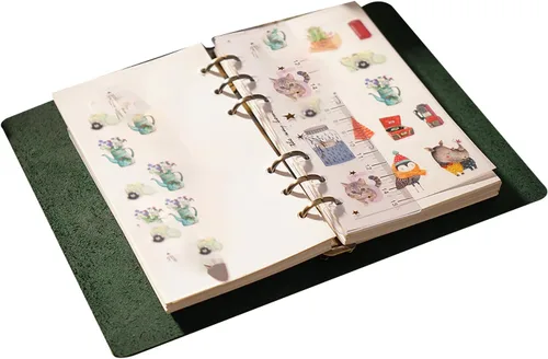 Miniatura 11 de Cuaderno de carpeta de cuero, 8.5 x 11 pulgadas (negro, A5-no personalizado)