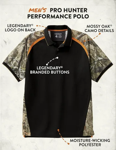 Miniatura 4 de Legendary Whitetails Mens Pro Hunter Performance Polo