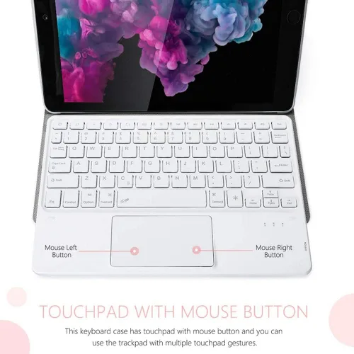 Miniatura 3 de Funda de teclado retroiluminada para Galaxy Tab A8 de 10.5 pulgadas, modelo 2021 SM-X200/X205/X207, funda de soporte de piel sintética con teclado