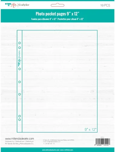 Craftelier - Fundas de plástico transparente con bolsillo único para álbumes de fotos personalizados | Incluye 10 fundas de 9" x 12" (22,86 x 30,48