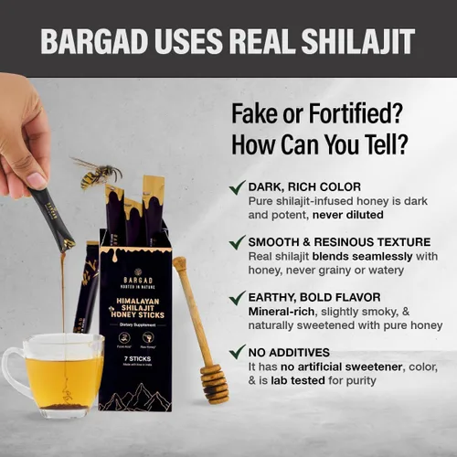 Miniatura 4 de BARGAD Palitos Shilajit puros del Himalaya con miel orgánica y azafrán (7 unidades) Palitos Shilajit fáciles de un solo uso Aumenta la energía