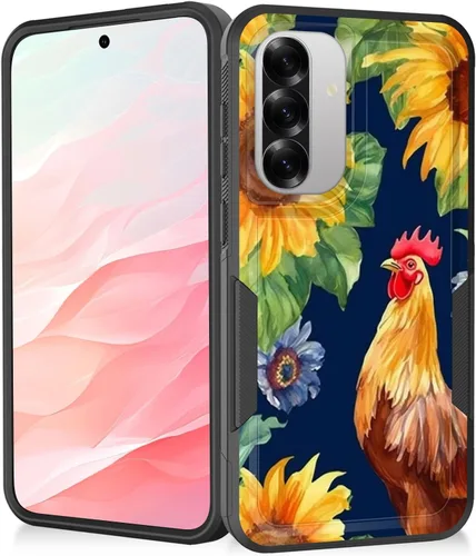 Miniatura 201 de Funda para Galaxy A14 5G, resistente de doble capa híbrida de policarbonato duro, goma suave, a prueba de golpes, funda protectora resistente