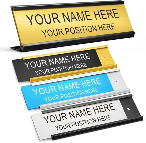 Miniatura 8 de Placa de Nombre Personalizada de Acero Inoxidable - Placa Personalizada, Etiqueta de Nombre, Insignia, Etiqueta, Cartel - Placas de Nombre de Metal