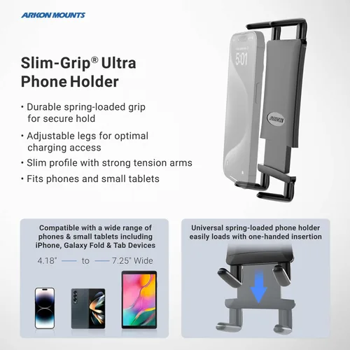 Miniatura 2 de ARKON Mounts - Soporte de teléfono para manillar de bicicleta para iPhone 7 6S 6 Plus 7 6S 6 Galaxy Note 5 4 Galaxy S7 S6