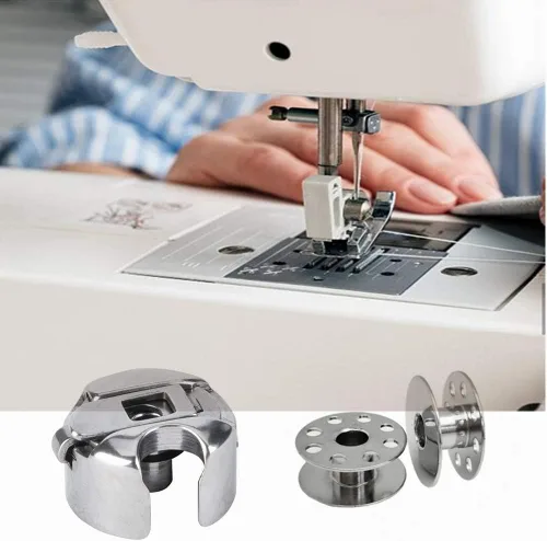 Miniatura 6 de 31 bobinas de máquina de coser industrial, pies prensatelas y estuche de bobina para cantante, Consew Juki DDL-8700, DDL-5550