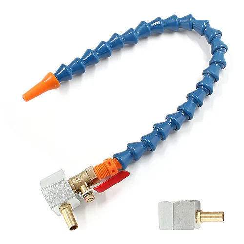 Miniatura 7 de Waziaqoc Base magnética ajustable (rosca de 1/4PT) con 1 boquilla redonda, manguera flexible de tubo de refrigerante de aceite de agua para drenaje
