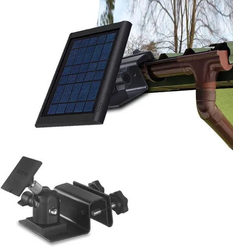 Miniatura 8 de HOLACA Soporte de canalón resistente a la intemperie para panel solar de anillo, accesorios de montaje al aire libre de aleación de aluminio Blanco