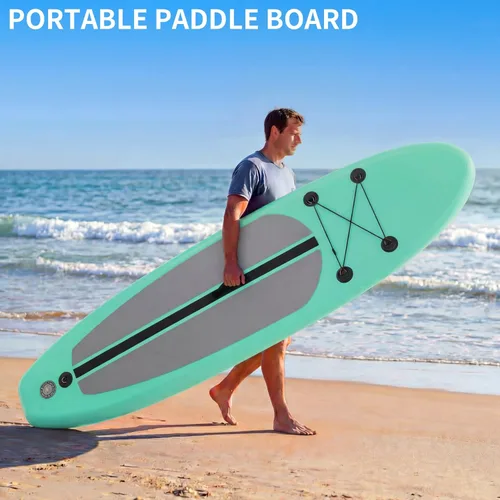 Miniatura 7 de TLSUNNY 10FT Inflatable Stand Up Paddle Board, 3 Fins Paddleboard with Full SUP Accessories for All Skill Levels, Portable Two-Way Hand Pump and