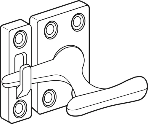 Miniatura 3 de Prime-Line H 3683 - Cerradura de ventana abatible de latón antiguo fundido a presión y acero de 1-7/8 pulgadas (paquete individual)