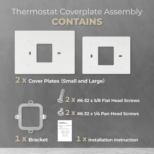 Miniatura 2 de ANTOBLE THP2400A1027W - Placa trasera de placa de pared para termostato, color blanco, compatible con termostato Honeywell