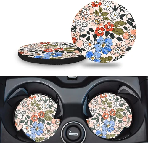 Miniatura 7 de Portavasos para automóvil, paquete de 2 – Posavasos universales antideslizantes de 2.75 pulgadas, posavasos de goma para automóvil, accesorios