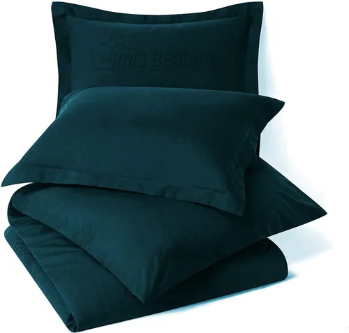 Miniatura 12 de Juego de sábanas de 4 piezas, algodón egipcio de 600 hilos, juego de ropa de cama de lujo que se adapta a bolsillos de hasta 18 pulgadas de Azul