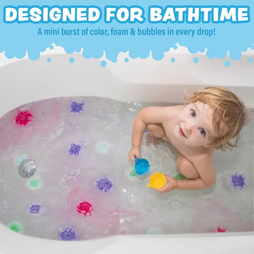 Miniatura 2 de Tub Works® Lil' Bursts™ Mini bombas de baño para niños, 90 unidades, Candy Splash No tóxicas Bombas de baño para niños pequeños con una ráfaga