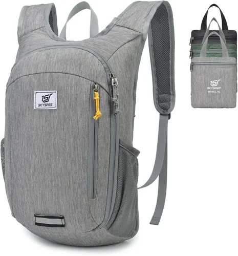 Miniatura 20 de SKYSPER Mochila pequeña de senderismo de 10L/15L/20L Mochila de viaje ligera para mujeres y hombres Verde