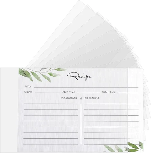 Miniatura 10 de Boao 100 protectores de tarjetas de recetas de 4 x 6 pulgadas, fundas para tarjetas de recetas, protectores de plástico para libros de cocina