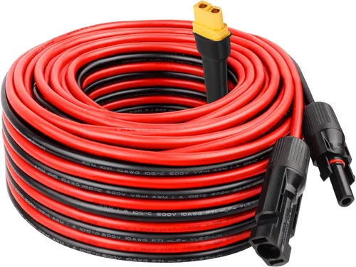 Miniatura 11 de MOOKEERF Cable de extensión solar a XT60 10AWG 20FT conector solar a XT60 Cable adaptador para panel solar a estación de energía portátil Generador