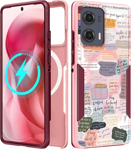 Miniatura 48 de Funda para Moto G 5G 2024 – Compatible con MagSafe para mujeres y niñas, bonita funda protectora magnética para teléfono, diseño femenino Kawaii